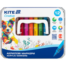 Набір маркерів 12кол. "Kite" /K-1161/ з рідкими чорнилами Creative акрилові (1/60)