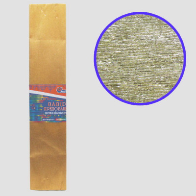 Гофропапір 30%, 20г/м2 JO /KRM-8061/ 50*200см, Золотистий металік (10/200)