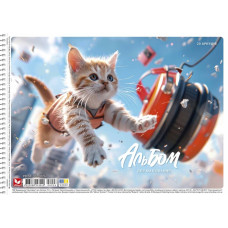 Альбом для малювання "Школярик" А4/20арк./PB-SC-020-8026/ спiраль, 120г/м2, ВД-лак (9/90)
