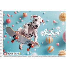 Альбом для малювання "Школярик" А4/20арк./PB-SC-020-8026/ спiраль, 120г/м2, ВД-лак (9/90)