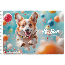 Альбом для малювання "Школярик" А4/20арк./PB-SC-020-8026/ спiраль, 120г/м2, ВД-лак (9/90)