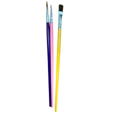 Картина на картоні з контуром "Brushme" /PK0004/ 3 сюжети 20х25см+3 пензлики+6акрил.фарби "Єдиноріг"