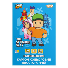 Картон кольоровий А4/10арк "YES" /955493/ Stumble Guys двосторонній папка (1/100)