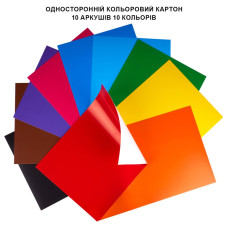 Картон кольоровий А4/10арк "YES" /955491/ Football односторонній папка (1/100)