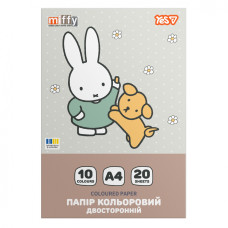 Папір кольоровий А4/20арк "YES" /955495/ Miffy  двосторонній, скоба (1/50)