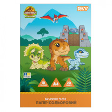 Папір кольоровий А4/20арк "YES" /956846/ JURASSIC WORLD односторонній, скоба (1/50)