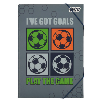 Папка для праці картон на гумці А4 "YES" /500255/ Football (1/20)