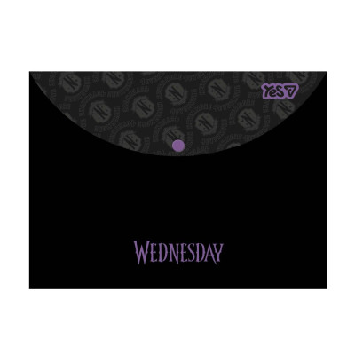 Папка-конверт на кнопці А4 "Yes" /492384/ Wednesday (12/120)