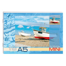 Альбом для малювання А5/16арк. "Офорт" /AA5516/ на скобі, 100г/м.кв (20/320)