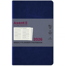 Щотижневик "Axent" 2026 /8521-26-02-A/ Partner City Soft, 125*195, синій (1/12)