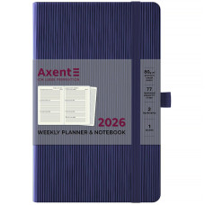Щотижневик "Axent" 2026 /8515-26-02-A/ Partner Lines, 125*195, темно синій (1/12)