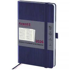 Щотижневик "Axent" 2026 /8515-26-02-A/ Partner Lines, 125*195, темно синій (1/12)