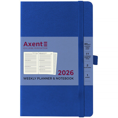 Щотижневик "Axent" 2026 /8505-26-38-A/ Partner Strong, 125*195, класичний синій (1/12)