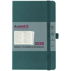 Щотижневик "Axent" 2026 /8505-26-31-A/ Partner Strong, 125*195, малахітовий (1/12)