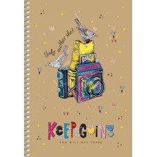 Блокнот "Student" КРАФТ обкл.,сп. /A5-SC-096-6101K/ ## крем. блок, 70г/м2, (3/54)