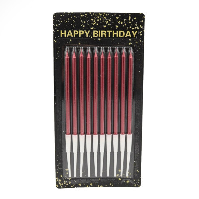 Набір свічок для торту "JO" /DSCN9327/ "Happy birthday" 10шт., блістер (1/60)