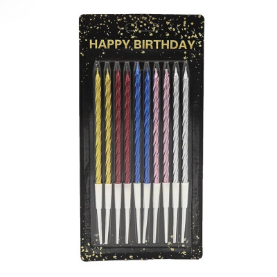 Набір свічок для торту "JO" /DSCN9328/ "Happy birthday" 10шт., блістер (1/60)