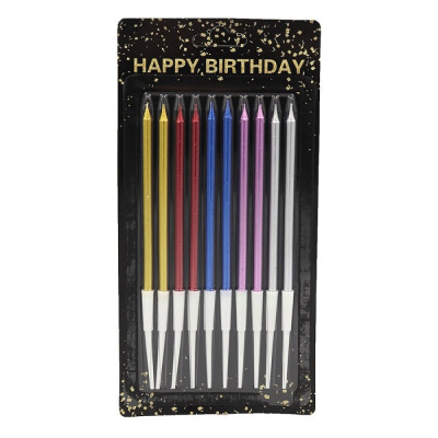 Набір свічок для торту "JO" /DSCN9329/ "Happy birthday" 10шт., блістер (1/60)