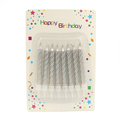 Набір свічок для торту "JO" /DSCN9339/ "Happy birthday" 8шт., блістер (1/36)