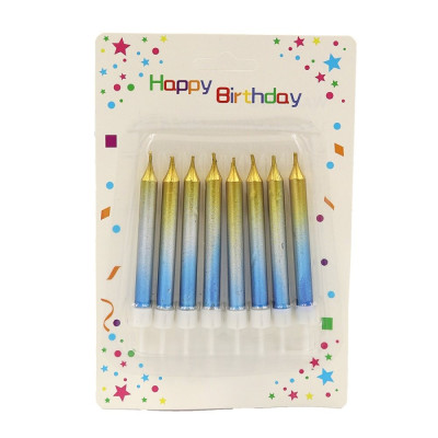 Набір свічок для торту "JO" /DSCN9345/ "Happy birthday" 8шт., блістер (1/36)