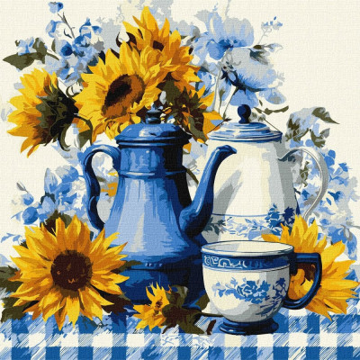 Картина за номерами "Ідейка" /KHO5739/ "Сонячна кава" 40x40см