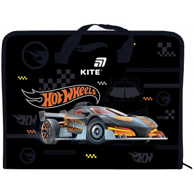 Папка-портфель А4 на блискавці "Kite" /HW26-202/  1 відділ, Hot Wheels (1/30)