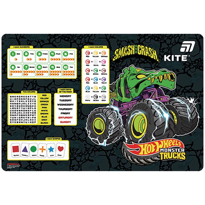 Підкладка настільна "Kite" /HW26-207-2/ 42,5x29см, Hot Wheels Monster Trucks (1/10)