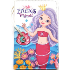 Скетчбук ДИТЯЧИЙ "Bourgeois" А6/64 шкірзам Тв.обкл. /диз.9364/ вн. Бл.70г, чисті, тиснен +  мет. кулон (1/60)