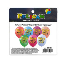Кульки повітряні "Pelican" /828454/ 12"(30сm) "Happy Birthday гірлянда"   10шт