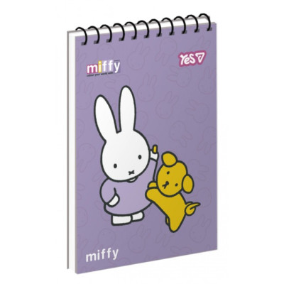 Блокнот А7/80 # спіраль зверху "YES" /152510/ "Miffy: Little Joy" (1/336)