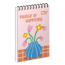Блокнот А7/80 # спіраль зверху "YES" /152359/ "Palette of happiness" (1/336)