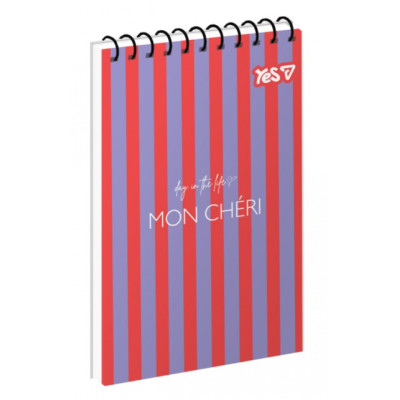 Блокнот А7/80 # спіраль зверху "YES" /152369/ "Simple Stripes" (1/336)