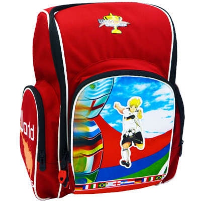 STOCK Ранець "TIGER" /2610-2/ h=38,5 "Football" Червоний  (1/4)