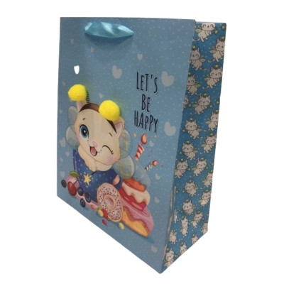 Пакет подарунковий "Art studio of Happines" 26х32х12см /GB-21122/ (10)