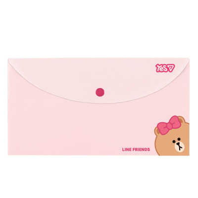 Папка-конверт на кнопці  "Yes" /492467/ Line Friends (12/120)
