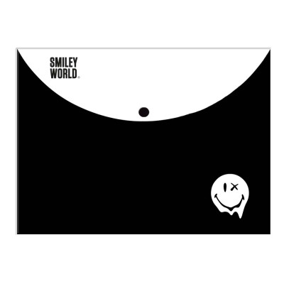 Папка-конверт на кнопці А4 "Yes" /492442/ Smiley World (12/120)