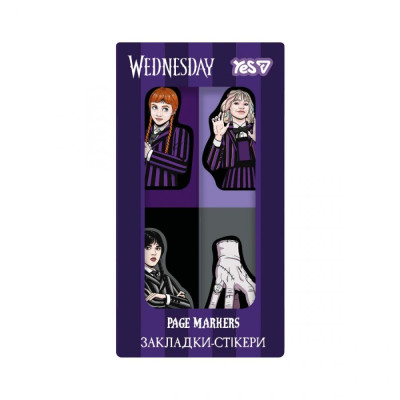 Індекс регістри "Yes" /170475/ ПЛАСТИКОВІ Wednesday 80 шт (4диз.*20арк.) (1/10)