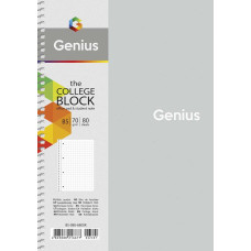 Блокнот "Genius" спіраль /B5-080-6800K/ ##, пластик 0,5 мм, 70 г/м2, заокруглені кути (4/64)