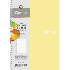 Блокнот "Genius" спіраль /B5-080-6800K/ ##, пластик 0,5 мм, 70 г/м2, заокруглені кути (4/64)