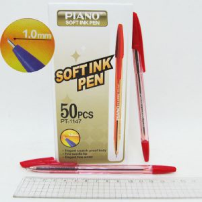Ручка кулькова "PIANO" 1147 Червона (50/1000)