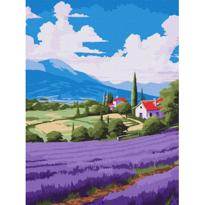 Картина за номерами "Ідейка" /KHO6346/ "Лавандові простори" 30*40см