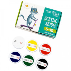 Набір акрилових фарб "ROSA Kids" /301213/ 6кол.*10мл Cats (1/18)