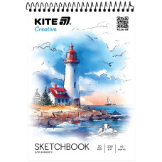 Альбом для акварелі А5/20арк. "Kite" /K-1283/ 230г/м2, на спіралі Kite Creative