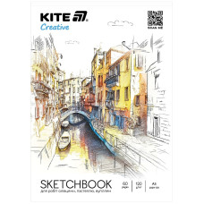 Скетчбук А5/30арк. "Kite" /K-1277/ для робіт олівцями 120г/м2, Kite Creative