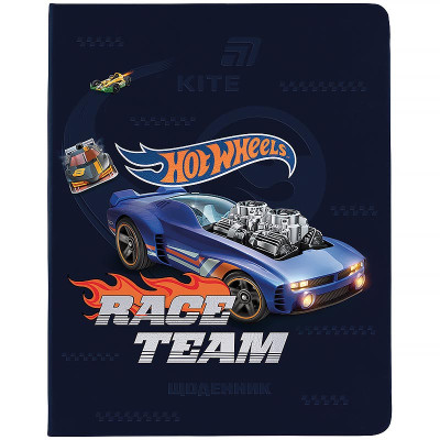 Щоденник шкільний "Kite" /HW26-283/ м'яка обкл. PU, Hot Wheels (1/18)