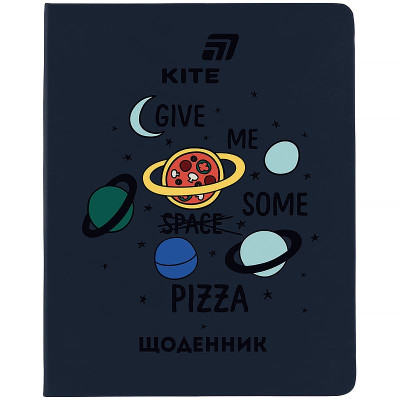 Щоденник шкільний "Kite" /K26-264-2/  тверда обкл. PU, Pizza (1/18)