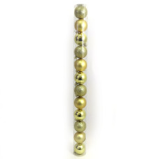 Набір новорічних кульок "JO" /DSCN0922-7-12-G/ тубус "GOLD" D7см,/12шт, PVC
