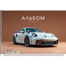 Альбом для малювання "Star" А4/30арк./PB-SC-030-8563/ спіраль, 100г/м2, УФ-лак (9/81)