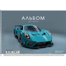 Альбом для малювання "Star" А4/30арк./PB-SC-030-8563/ спіраль, 100г/м2, УФ-лак (9/81)