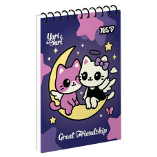 Блокнот А7/80 # спіраль зверху "YES" /152363/ "Best Friends Forever" (1/336)